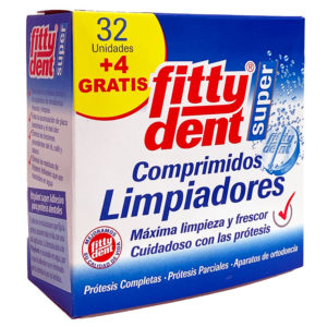FITTYDENT SUPER LIMPIADOR PRÓTESIS DENTAL 32 UD+4 GRATIS