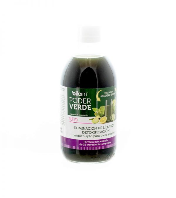 Con Biform Poder Verde conseguirás batidos verdes únicos con 35 extractos de frutas, verduras y plantas muy detoxificantes para renovar tu organismo.